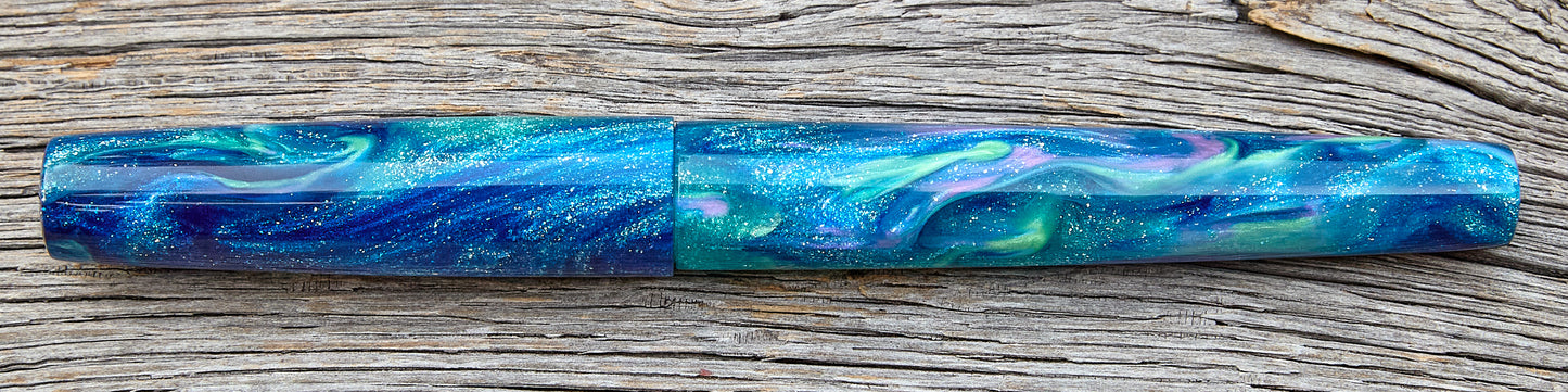 "Teal Agate XTR" Fountain Pen