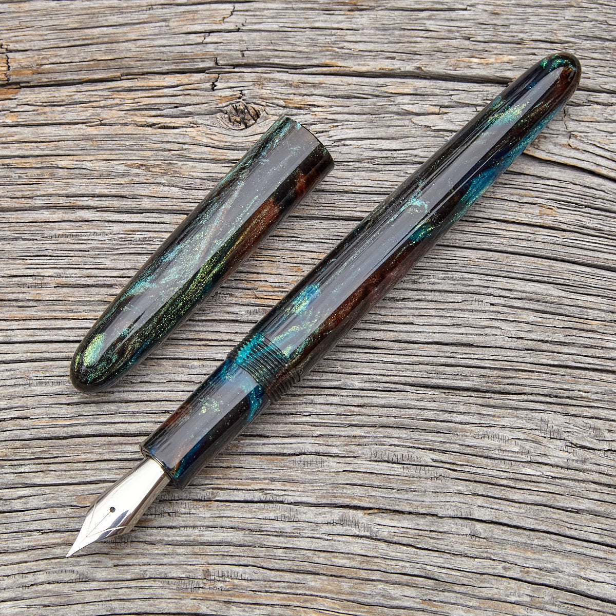 "Absinthe Abalone" Fountain Pen